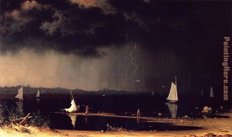 Thunder Storm on Narragansett Bay painting - Martin Johnson Heade Thunder Storm on Narragansett Bay art painting